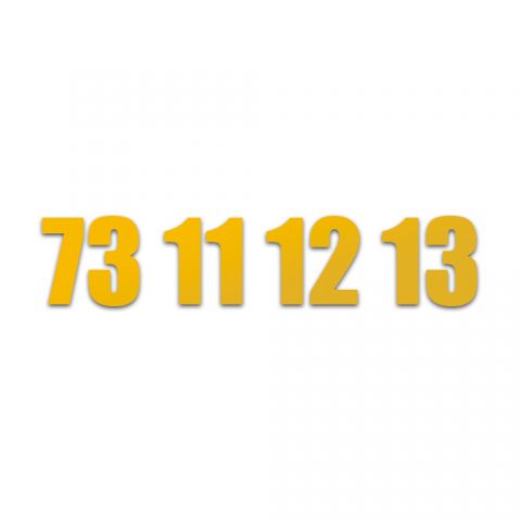 Guldnummer 73 11 12 13