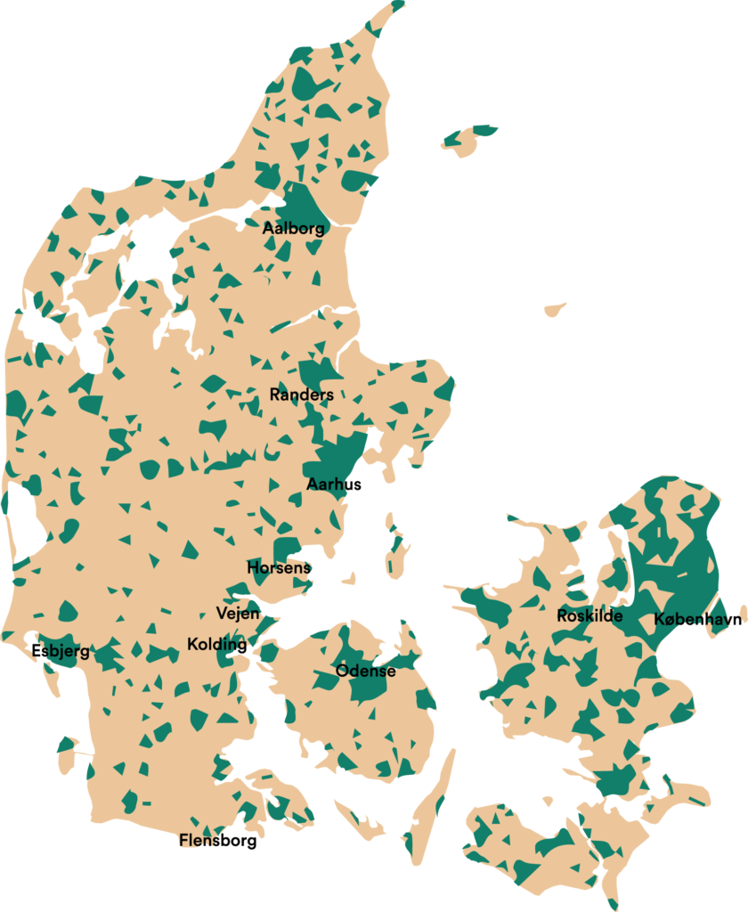 5G dækningskort for Danmark 200 MB